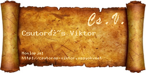 Csutorás Viktor névjegykártya
