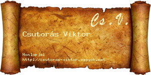Csutorás Viktor névjegykártya